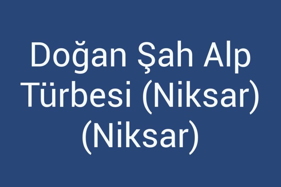 dogan-sah-alp-turbesi-niksar-niksar