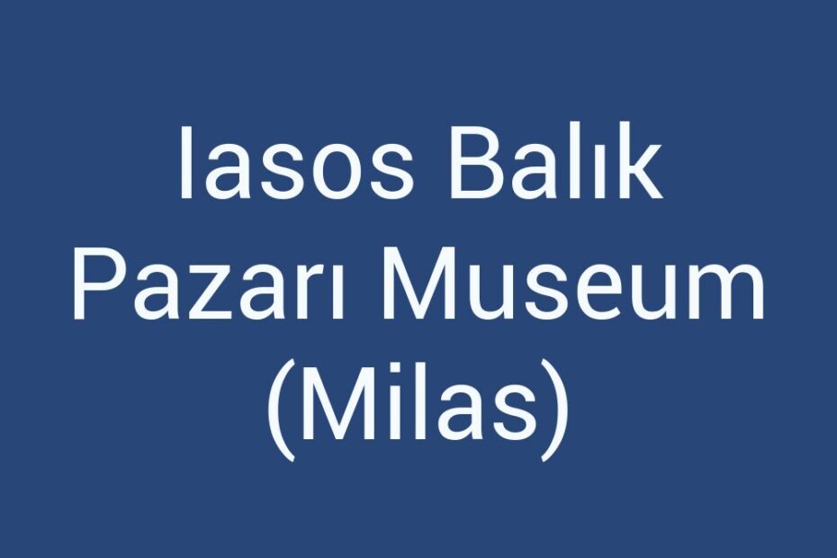 iasos-balik-pazari-museum-milas