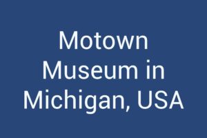 Motown Museum in Michigan, USA